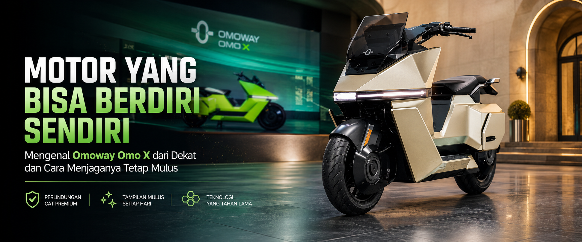 Omoway Omo X motor listrik self-balancing Hydrophobic Lab Jimbaran